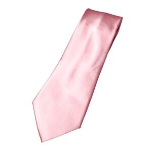 Croft & Barrow Tie Mens Pink Satin Necktie‎ Wedding Formal Classic Dress